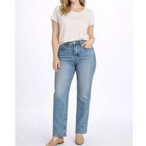 H&M Medium Wash Straight Leg High Rise Jeans Women’s Size US 12